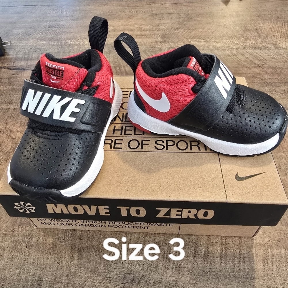 Nike Kids Black and Red Shoes